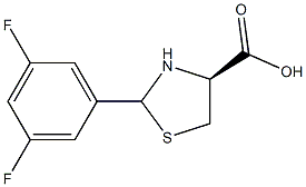 (4S)-2-(3,5-DIFLUOROPHENYL)THIAZOLIDINE-4-CARBOXYLIC ACID 구조식 이미지