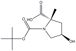 (2S,4R)-1-TERT-BUTYL 2-METHYL 4-HYDROXYPYRROLIDINE-1,2-DICARBOXYLATE 구조식 이미지