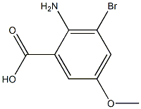 2-AMINO-3-BROMO-5-METHOXYBENZOIC ACID Structure