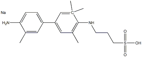 N-(3-sulfopropyl)-3,3'5,5-Tetramethylbenzidine Sodium 구조식 이미지