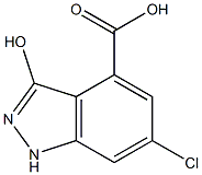 6-CHLORO-3-HYDROXYINDAZOLE-4-CARBOXYLIC ACID Structure