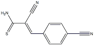 2-cyano-3-(4-cyanophenyl)prop-2-enethioamide 구조식 이미지