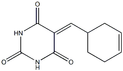 5-(cyclohex-3-enylmethylidene)hexahydropyrimidine-2,4,6-trione Structure