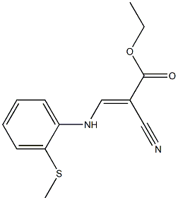 ethyl 2-cyano-3-[2-(methylthio)anilino]acrylate 구조식 이미지