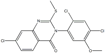 7-chloro-3-(2,4-dichloro-5-methoxyphenyl)-2-(methylsulfanyl)-4(3H)-quinazolinone Structure