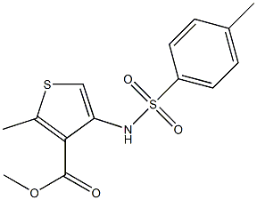 methyl 2-methyl-4-{[(4-methylphenyl)sulfonyl]amino}thiophene-3-carboxylate Structure