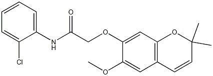 N1-(2-chlorophenyl)-2-[(6-methoxy-2,2-dimethyl-2H-chromen-7-yl)oxy]acetamide Structure