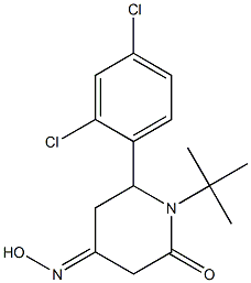 1-(tert-butyl)-6-(2,4-dichlorophenyl)dihydro-2,4(1H,3H)-pyridinedione 4-oxime Structure