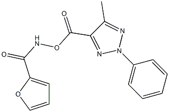 N-{[(5-methyl-2-phenyl-2H-1,2,3-triazol-4-yl)carbonyl]oxy}-2-furamide 구조식 이미지