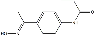 N-{4-[N-hydroxyethanimidoyl]phenyl}propanamide 구조식 이미지