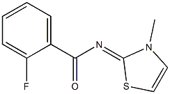 2-fluoro-N-[3-methyl-1,3-thiazol-2(3H)-yliden]benzenecarboxamide Structure