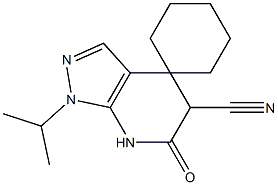 1'-isopropyl-6'-oxo-1',5',6',7'-tetrahydrospiro[cyclohexane-1,4'-pyrazolo[3,4-b]pyridine]-5'-carbonitrile Structure