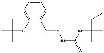 N1-(tert-pentyl)-2-[2-(tert-butylthio)benzylidene]hydrazine-1-carbothioamide 구조식 이미지