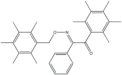 2-{[(2,3,4,5,6-pentamethylbenzyl)oxy]imino}-1-(2,3,4,5,6-pentamethylphenyl)-2-phenylethan-1-one 구조식 이미지