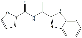 N-[1-(1H-benzimidazol-2-yl)ethyl]-2-furamide 구조식 이미지