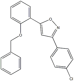 5-[2-(benzyloxy)phenyl]-3-(4-chlorophenyl)isoxazole 구조식 이미지