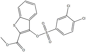 methyl 3-{[(3,4-dichlorophenyl)sulfonyl]oxy}benzo[b]thiophene-2-carboxylate 구조식 이미지