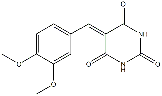 5-(3,4-dimethoxybenzylidene)hexahydropyrimidine-2,4,6-trione Structure