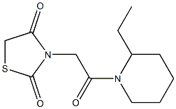 3-[2-(2-ethylpiperidino)-2-oxoethyl]-1,3-thiazolane-2,4-dione 구조식 이미지