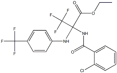 ethyl 2-[(2-chlorobenzoyl)amino]-3,3,3-trifluoro-2-[4-(trifluoromethyl)anilino]propanoate Structure