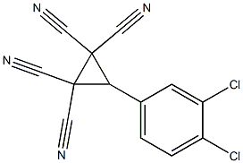 3-(3,4-dichlorophenyl)cyclopropane-1,1,2,2-tetracarbonitrile 구조식 이미지