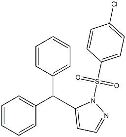 5-benzhydryl-1-[(4-chlorophenyl)sulfonyl]-1H-pyrazole 구조식 이미지