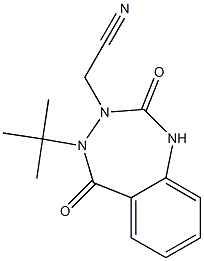 2-[4-(tert-butyl)-2,5-dioxo-1,2,4,5-tetrahydro-3H-1,3,4-benzotriazepin-3-yl]acetonitrile Structure