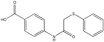 4-{[2-(phenylthio)acetyl]amino}benzoic acid 구조식 이미지