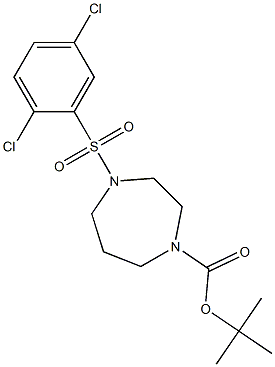 tert-butyl 4-[(2,5-dichlorophenyl)sulfonyl]-1,4-diazepane-1-carboxylate 구조식 이미지