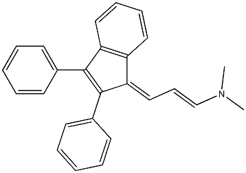 N1,N1-dimethyl-3-(2,3-diphenyl-1H-inden-1-yliden)prop-1-en-1-amine 구조식 이미지