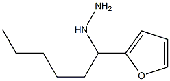 (1-(furan-2-yl)hexyl)hydrazine 구조식 이미지