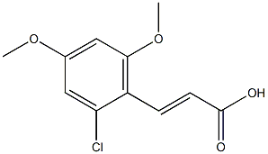 (E)-3-(2-chloro-4,6-dimethoxyphenyl)acrylic acid Structure