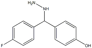 1-((4-fluorophenyl)(4-hydroxyphenyl)methyl)hydrazine 구조식 이미지