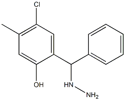 1-((5-chloro-2-hydroxy-4-methylphenyl)(phenyl)methyl)hydrazine 구조식 이미지