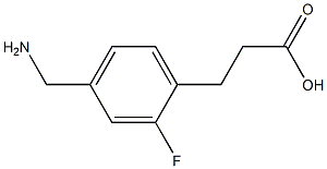 3-(4-(aminomethyl)-2-fluorophenyl)propanoic acid 구조식 이미지