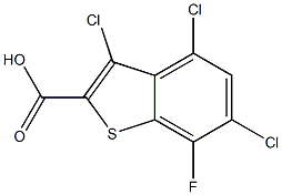 3,4,6-trichloro-7-fluorobenzo[b]thiophene-2-carboxylic acid Structure