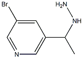 3-bromo-5-(1-hydrazinylethyl)pyridine Structure