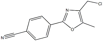 4-(4-(CHLOROMETHYL)-5-METHYLOXAZOL-2-YL)BENZONITRILE 구조식 이미지