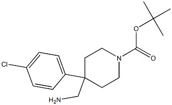 4-Aminomethyl-4-(4-chloro-phenyl)-piperidine-1-carboxylic acid tert-butyl ester Structure