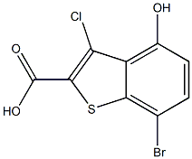7-bromo-3-chloro-4-hydroxybenzo[b]thiophene-2-carboxylic acid Structure