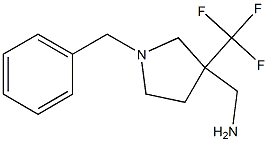 C-(1-Benzyl-3-trifluoromethyl-pyrrolidin-3-yl)-methylamine 구조식 이미지