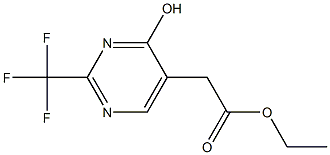 ethyl 2-(4-hydroxy-2-(trifluoromethyl)pyrimidin-5-yl)acetate Structure