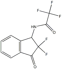 N-(2,2-difluoro-3-oxo-2,3-dihydro-1H-inden-1-yl)-2,2,2-trifluoroacetamide 구조식 이미지