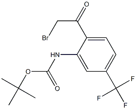 tert-butyl 2-(2-bromoacetyl)-5-(trifluoromethyl)phenylcarbamate 구조식 이미지