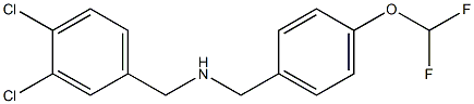 [(3,4-dichlorophenyl)methyl]({[4-(difluoromethoxy)phenyl]methyl})amine 구조식 이미지