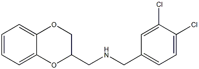 [(3,4-dichlorophenyl)methyl](2,3-dihydro-1,4-benzodioxin-2-ylmethyl)amine Structure