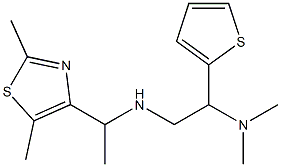 [1-(2,5-dimethyl-1,3-thiazol-4-yl)ethyl][2-(dimethylamino)-2-(thiophen-2-yl)ethyl]amine 구조식 이미지