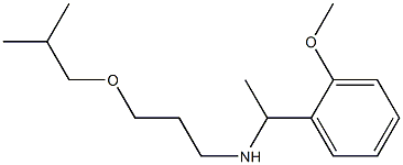 [1-(2-methoxyphenyl)ethyl][3-(2-methylpropoxy)propyl]amine Structure