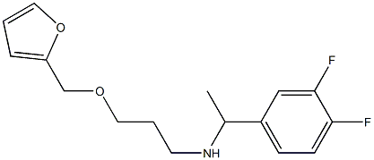 [1-(3,4-difluorophenyl)ethyl][3-(furan-2-ylmethoxy)propyl]amine Structure