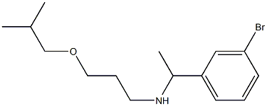 [1-(3-bromophenyl)ethyl][3-(2-methylpropoxy)propyl]amine Structure